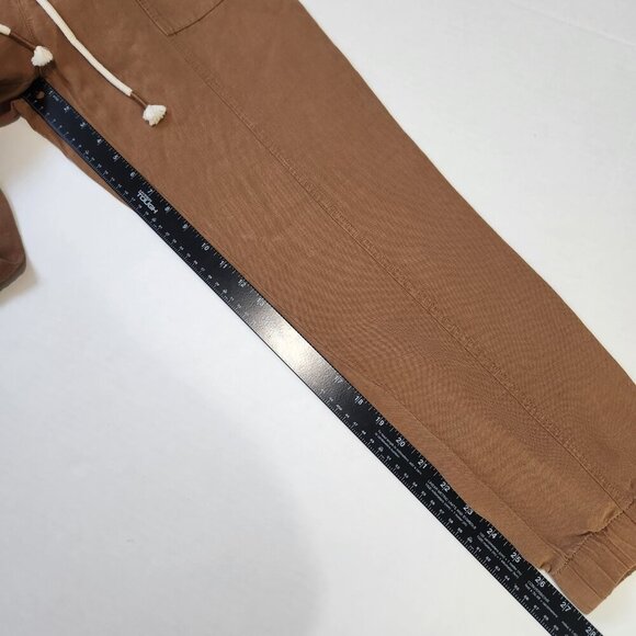 C&C California Linen Blend Jogger Pant Womens S Umber Brown Pull On - Picture 6 of 10